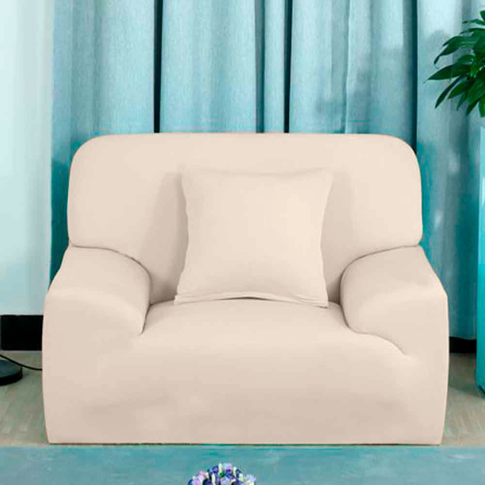 Funda ajustables para sofá 1 puesto Beige - Protectores para Muebles