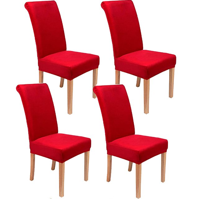 Fundas para silla de comedor elásticas Rojo - Protectores para Muebles